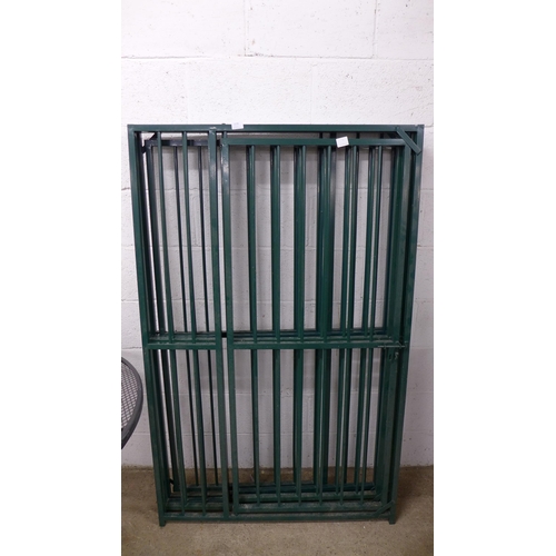 2279 - 4 160x100cm green metal dog run doors