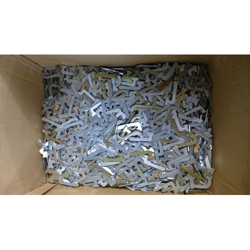 2297 - A large quantity of galvanized fittings including racking pins and wall brackets