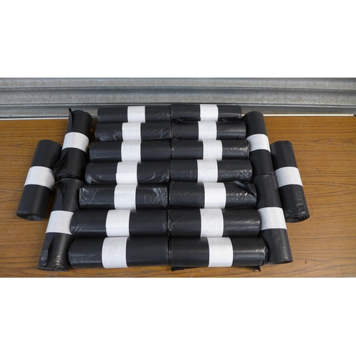 2313 - A box of 20 rolls of heavy duty bin bags  *This lot is subject to VAT