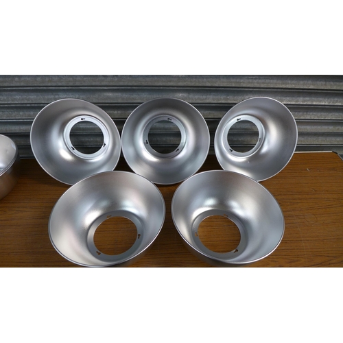 2320 - 25 brushed aluminium light shade fittings