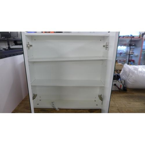 2366 - A glass front mirrored bathroom cabinet - John Lewis - unused