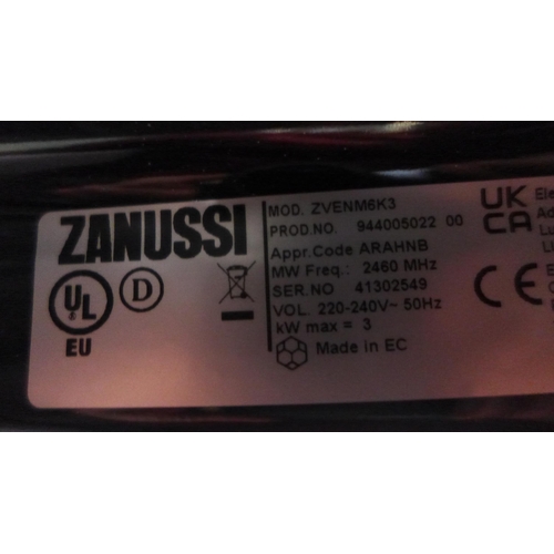 3009 - Zanussi Compact Multifunction Oven with Microwave - Missing Shelves - Model: ZVENM6K3 H455xW595xD567... 