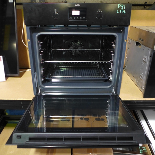 3015 - AEG Single Multifunction Oven, Model: BEB335061B H589xW594xD568 Original RRP £457.5 inc. vat (446-17... 