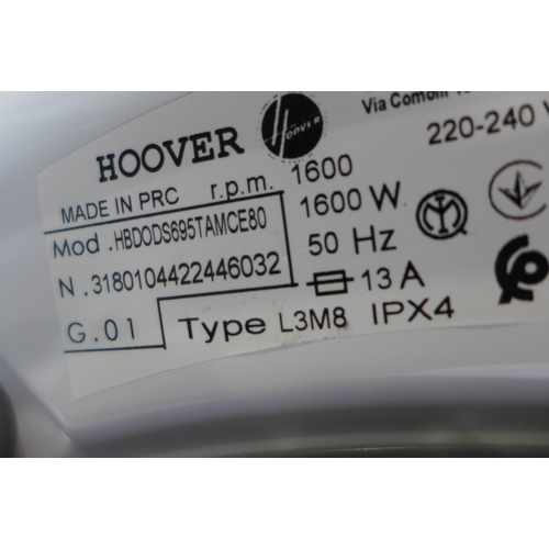 3044 - Hoover H-Wash&Dry 300 Pro Integrated Washer Dryer (9 + 5kg) - model: HBDODS695TAMCE80, Original RRP ... 