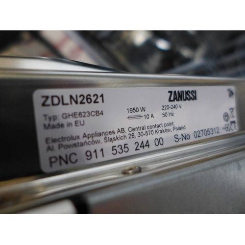 3047 - Zanussi Fully Integrated Dishwasher - model: ZDLN2621, H818xW596xD550 Original RRP £399.17 inc. vat ... 