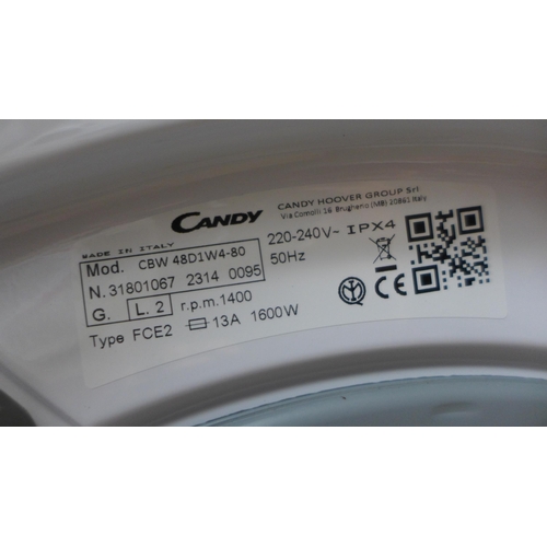 3053 - Candy Integrated 8kg Washing Machine - Damaged Door model: CBW 48D1W4, Original RRP £314.17 inc. vat... 