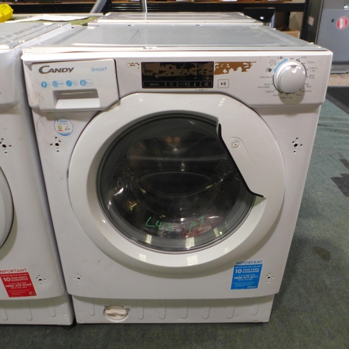 3055 - Candy Integrated 9kg Washing Machine, Damaged Drawer, Model: CBW49DIW4-80 Original RRP £390.84 inc. ... 