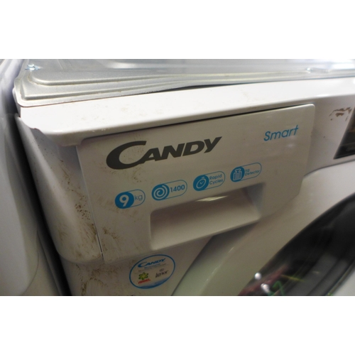 3055 - Candy Integrated 9kg Washing Machine, Damaged Drawer, Model: CBW49DIW4-80 Original RRP £390.84 inc. ... 