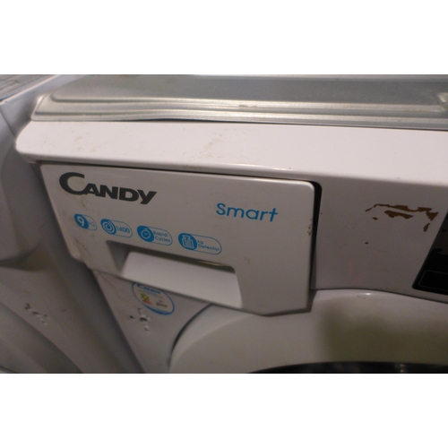 3055 - Candy Integrated 9kg Washing Machine, Damaged Drawer, Model: CBW49DIW4-80 Original RRP £390.84 inc. ... 