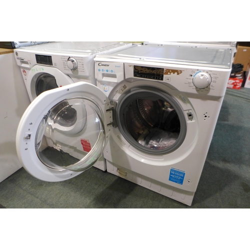 3055 - Candy Integrated 9kg Washing Machine, Damaged Drawer, Model: CBW49DIW4-80 Original RRP £390.84 inc. ... 