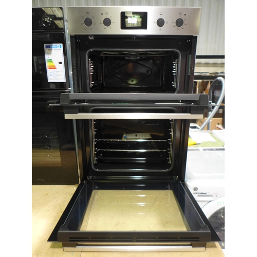 3057 - Zanussi Built-In FanCook Double Oven - Missing Shelves model: ZKHNL3X1, H888xW594xD568 Original RRP ... 