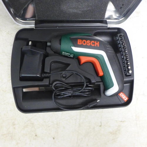 2013 - 5 cased power tools - Bosch IXO electric screwdriver, a Powerfix PLW670 laser level kit, Wickes 500 ... 