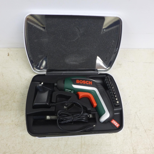 2013 - 5 cased power tools - Bosch IXO electric screwdriver, a Powerfix PLW670 laser level kit, Wickes 500 ... 