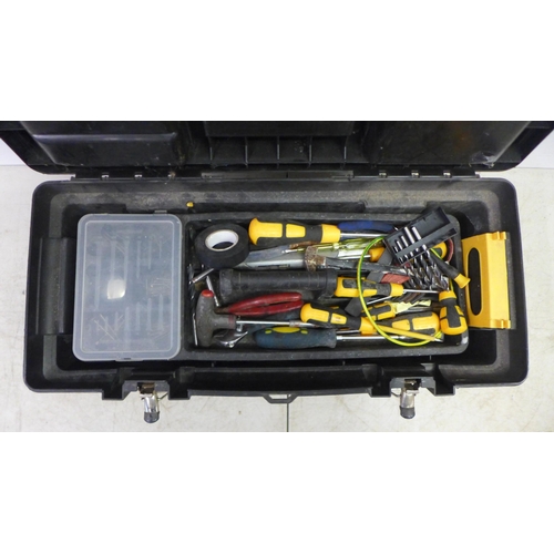 2045 - Two toolboxes of assorted tools including sockets, screwdrivers, screws, etc.