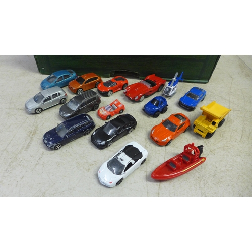 2059 - A box of approximately 100 Die cast toy cars