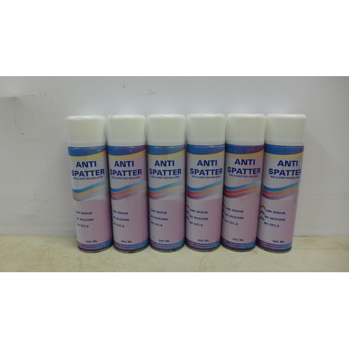 2063 - Six 500ml cans of weld anti-spatter release spray (sealed)