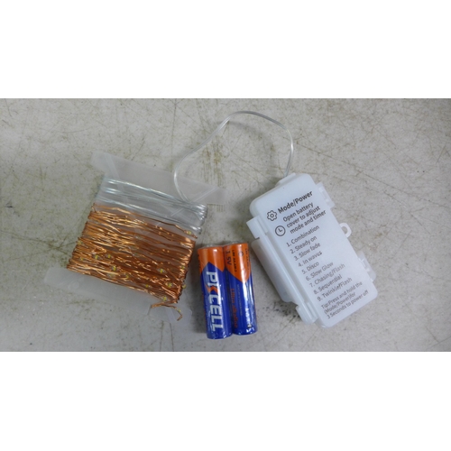 2070 - 20 battery operated LED string lights and 40 AA Ultra alkaline batteries