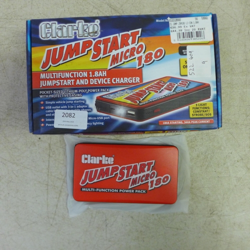 2082 - A Clarke jump start micro 180 multi function 1.8AH jump start and device charger