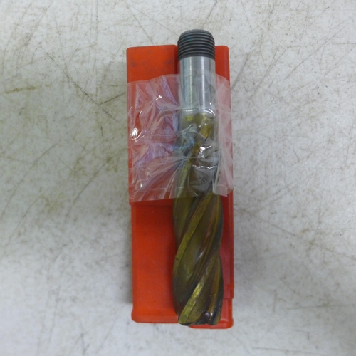 2083 - An unused 20mm Dormer Long series slot drill bit - unused 15mm Dormer long series end mill and a re-... 