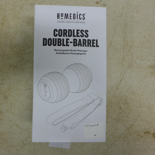 2091 - 2 Homedics cordless double barrel rechargeable body massagers (sealed)