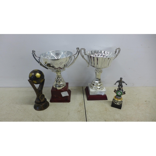 2092 - 4 assorted sports trophies