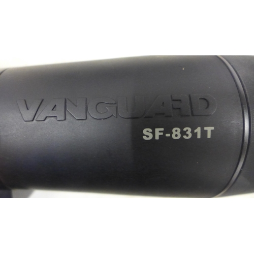 2100 - A Vanguard SF-83IT 20-60x80 spotting scope in hard case with carry case