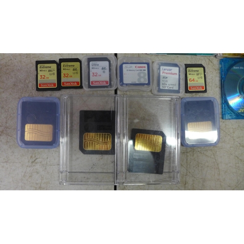 2101 - A quantity of approximately 35 blank recordable mini discs including Sony, TDK, JVC, etc and a selec... 