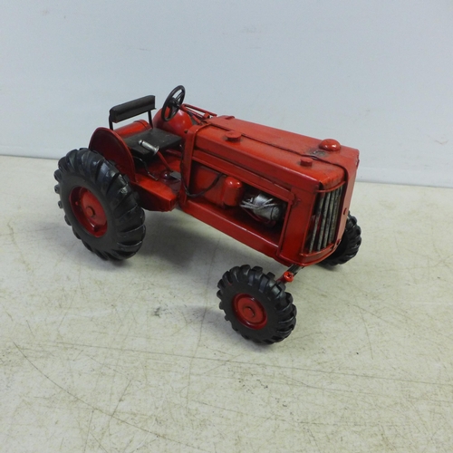 2108 - A tin plate model of a tractor