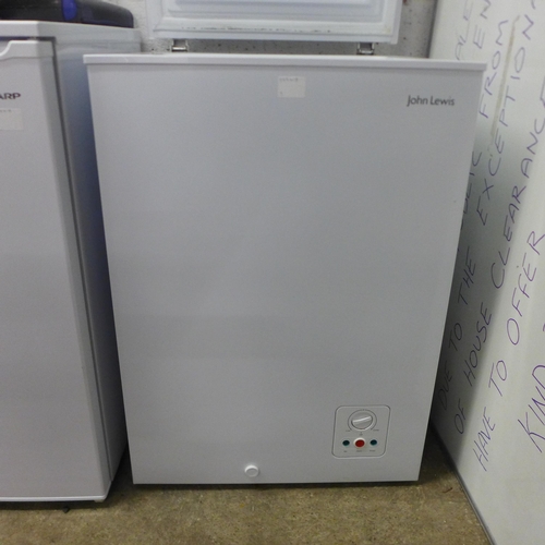 2144 - A John Lewis JLCH102 99 ltr capacity chest freezer