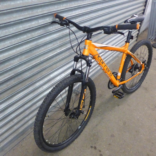 2176 - A Carrera Vengeance orange and black gents twin disk hard tail mountain bike