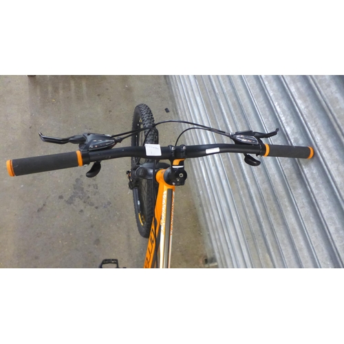 2176 - A Carrera Vengeance orange and black gents twin disk hard tail mountain bike