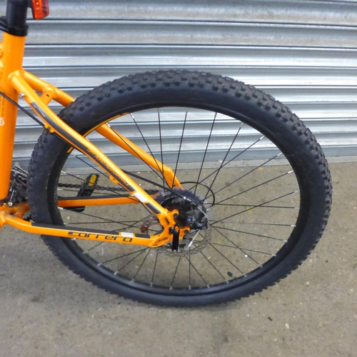 2176 - A Carrera Vengeance orange and black gents twin disk hard tail mountain bike