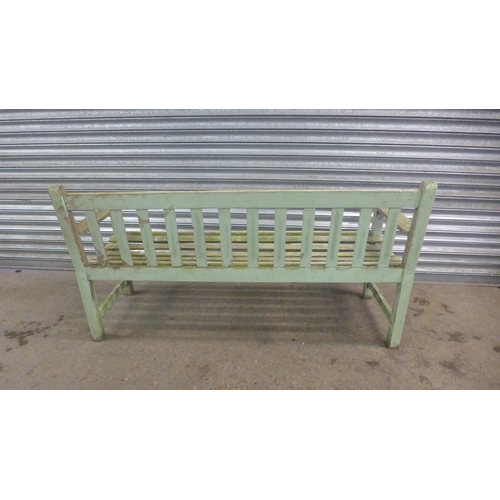 2193 - A 158cm wooden garden bench