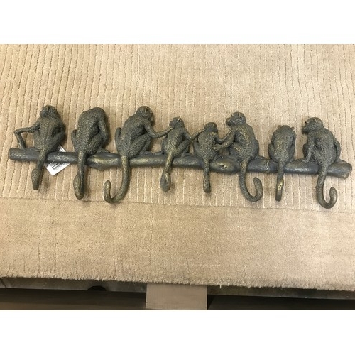 1432 - Monkey family wall hooks W69cm (369839229)