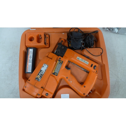 2390 - A Paslode Impulse (IM250-2) cordless 16 gauge straight finish nailer- in case with charger and nails