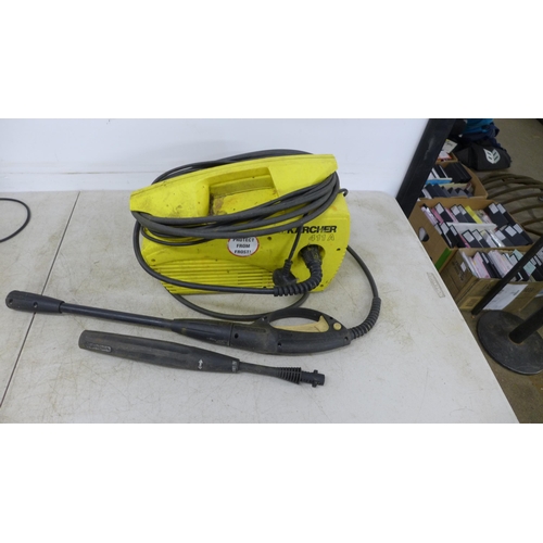 2395 - Four assorted Karcher pressure washers including K2.36, 411A, K2 etc.