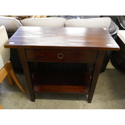 1560 - Hardwood single drawer console table