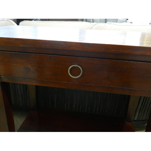 1560 - Hardwood single drawer console table