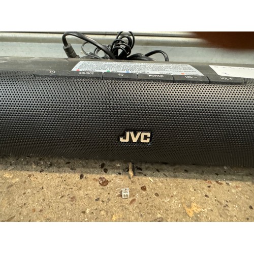 2126 - A JVC TH-D227BA 2.0 channel mini sound bar with cable and remote