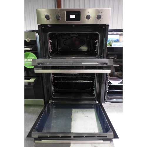 3060 - Zanussi Built-In FanCook Double Oven - Missing Shelves model: ZKHNL3X1, H888xW594xD568 Original RRP ... 