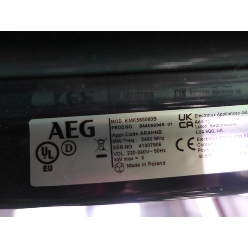 3065 - AEG Compact Multifunction Oven with Microwave, Model: KMK565060B Original RRP £720.5 inc. vat (446-5... 