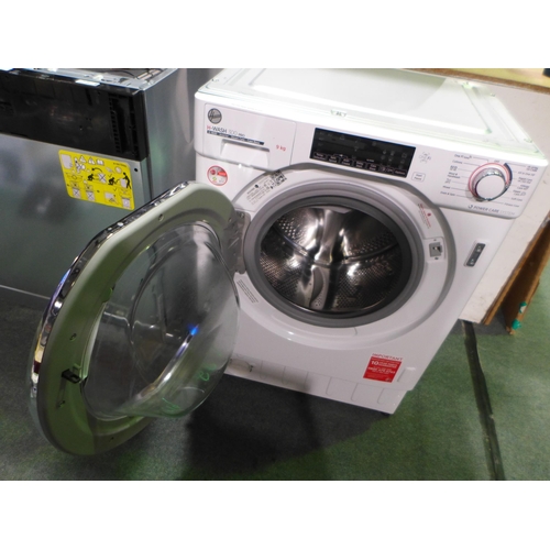 3072 - Hoover H-Wash 300 Pro Integrated 9kg Washing Machine - model: HBWODS 69TAMCE (446-92) * This lot is ... 