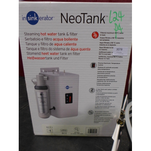 3078 - Insinkerator Hot Water NeoTank & 3-N-1 Hot Water Chrome Tap  (446-24,29) * This lot is subject to va... 