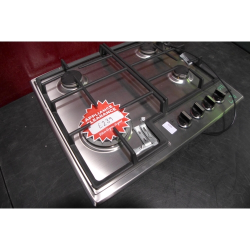 3089 - Zanussi 4-Zone Easy Cook Gas Hob - model: ZGNN645X, H40xW595xD510 Original RRP £165.83 inc. vat (446... 