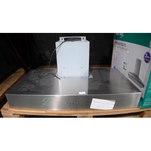 3106 - Two Mixed Style Cooker Hoods incl: Bertazzoni & Matrix (446-77,87) * This lot is subject to vat