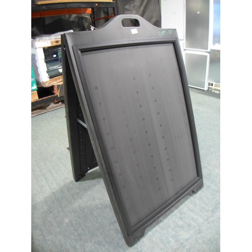 3110 - Five Black Plastic A-Boards  (446-155) * This lot is subject to vat