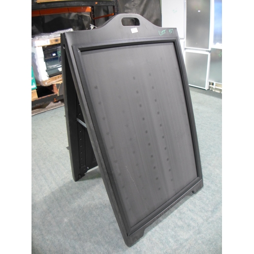 3112 - Five Black Plastic A-Boards (466-180) *This lot is subject to vat