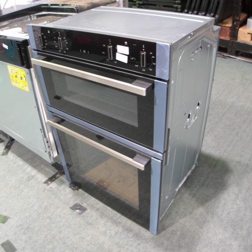 3118B - Neff Integrated Double Oven - model: UIACE5HN0B (Scratched Handle & Missing Shelves)