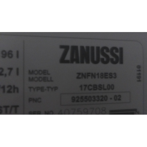 3159 - Zanussi Integrated Fridge Freezer - Model: ZNFN18ES3 (446-179) * This lot is subject to vat