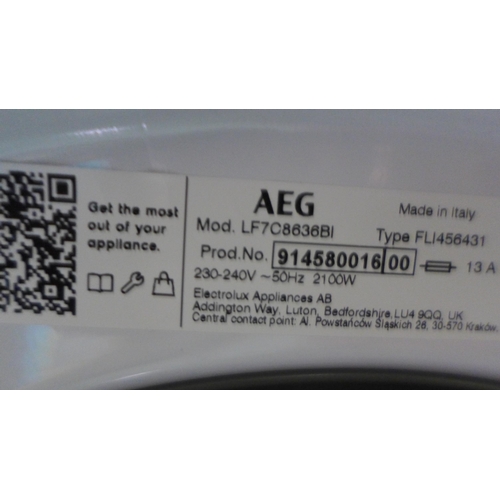 3160 - AEG 7000 Series - Integrated 8kg Washing Machine - Model: LF7C8636BI (446-28) * This lot is subject ... 